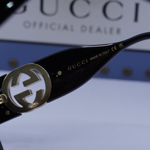 Gucci GG1022S 001 Square Sunglasses - Black/Grey main image 7
